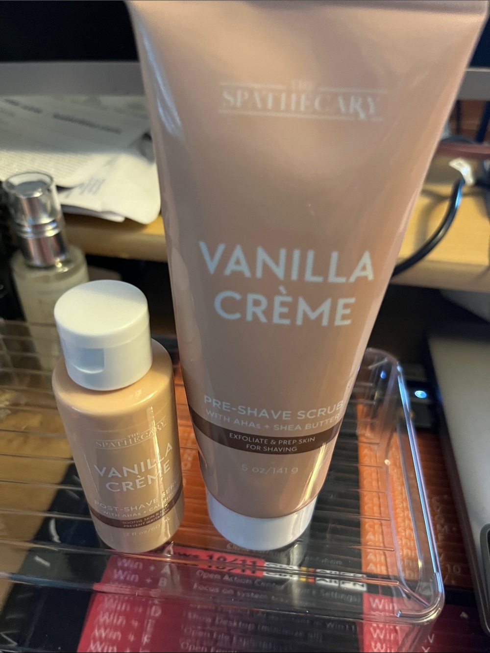 therapy Vanilla Crème Pre-Shave Scrub & Travel Bottle - Cream